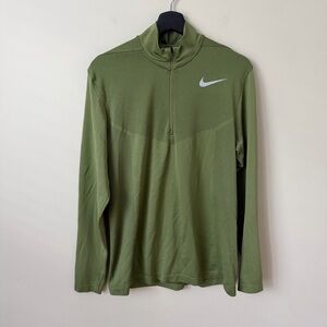 Nike Golf M’s HalfZip Cooling Top Sage Green Dri-FIT Pullover Activewear Shirt M